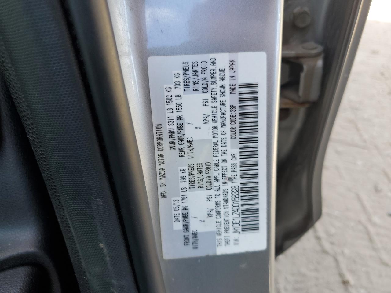 JM1DE1LZ4D0168328 2013 Mazda Mazda2