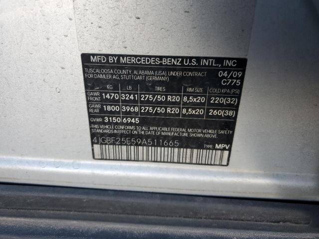 Lot #2470957829 2009 MERCEDES-BENZ GL salvage car