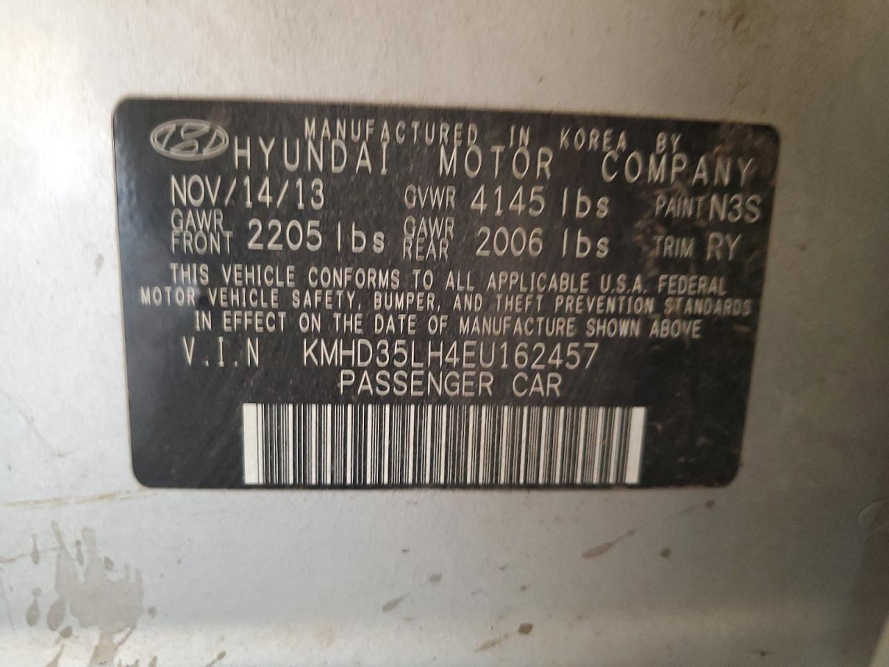 KMHD35LH4EU162457 2014 Hyundai Elantra Gt