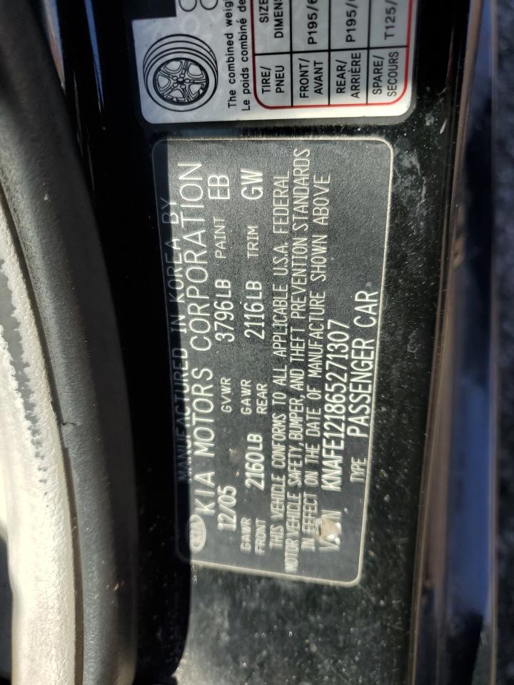 KNAFE121865271307 2006 Kia Spectra Lx