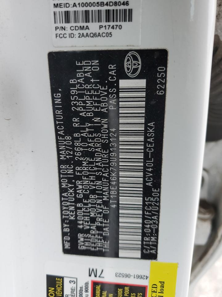 4T1BE46K79U913124 2009 Toyota Camry Base