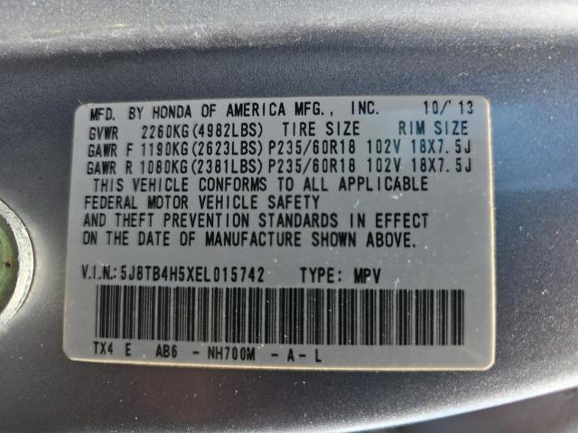 VIN 5J8TB4H5XEL015742 2014 Acura RDX, Technology no.10