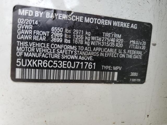 VIN 5UXKR6C53E0J71761 2014 BMW X5, Xdrive50I no.13