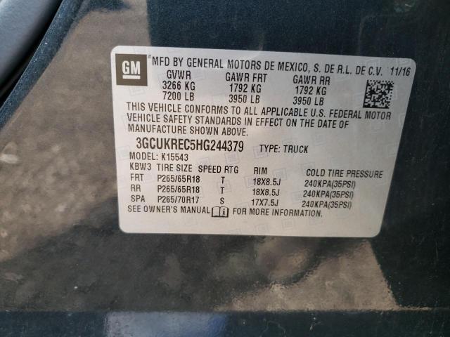 2017 Chevrolet Silverado K1500 Lt VIN: 3GCUKREC5HG244379 Lot: 50642634