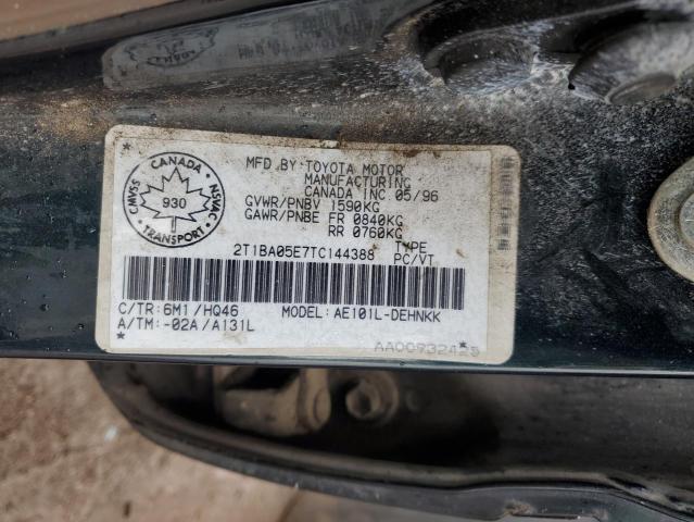 1996 Toyota Corolla Dx VIN: 2T1BA05E7TC144388 Lot: 49859894