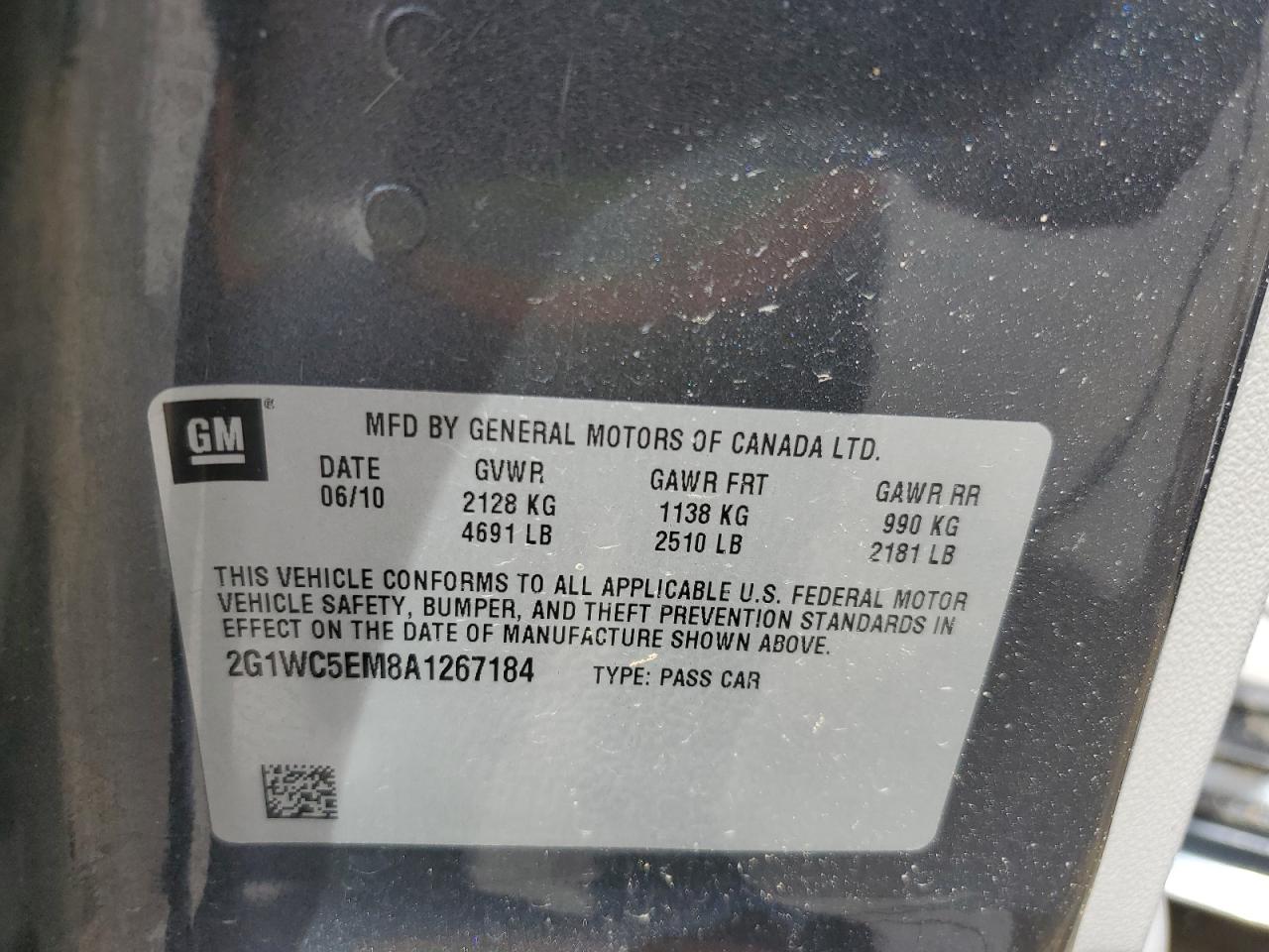 2G1WC5EM8A1267184 2010 Chevrolet Impala Ltz