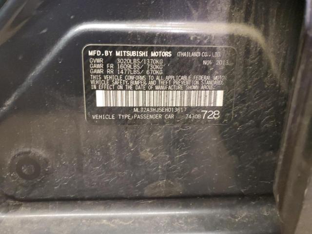 2014 Mitsubishi Mirage De VIN: ML32A3HJ5EH013617 Lot: 52477264