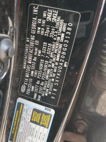 2011 Kia Sorento Ex VIN: 5XYKUDA20BG031380 Lot: 51455174