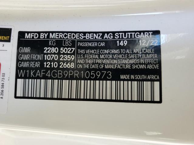 VIN W1KAF4GB9PR105973 2023 Mercedes-Benz C-Class, 300 no.13