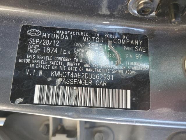 2013 Hyundai Accent Gls VIN: KMHCT4AE2DU362931 Lot: 53068494