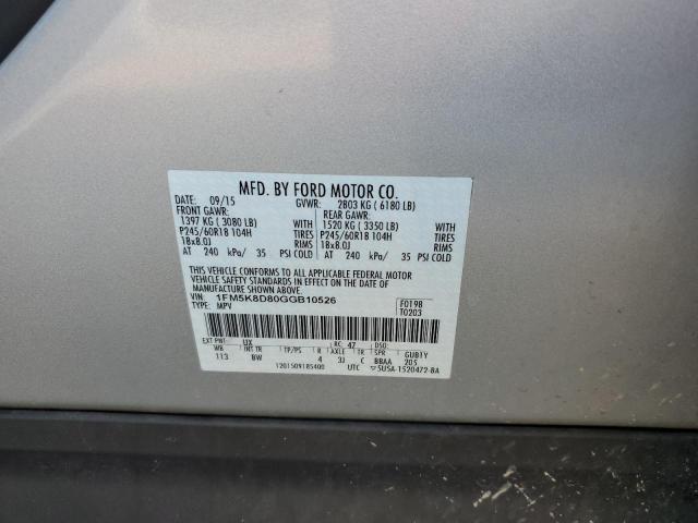 2016 FORD EXPLORER - 1FM5K8D80GGB10526