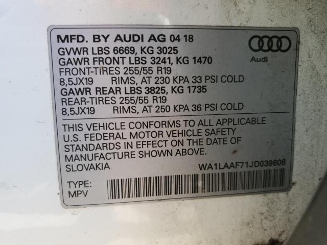 VIN WA1LAAF71JD039608 2018 Audi Q7, Premium Plus no.13