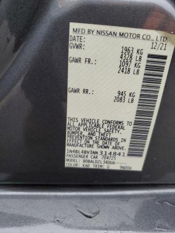 2022 Nissan Altima S VIN: 1N4BL4BV3NN314841 Lot: 50154924