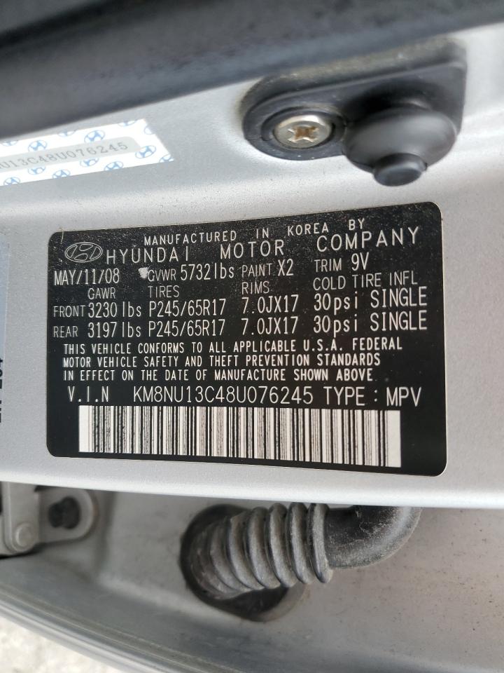 KM8NU13C48U076245 2008 Hyundai Veracruz Gls