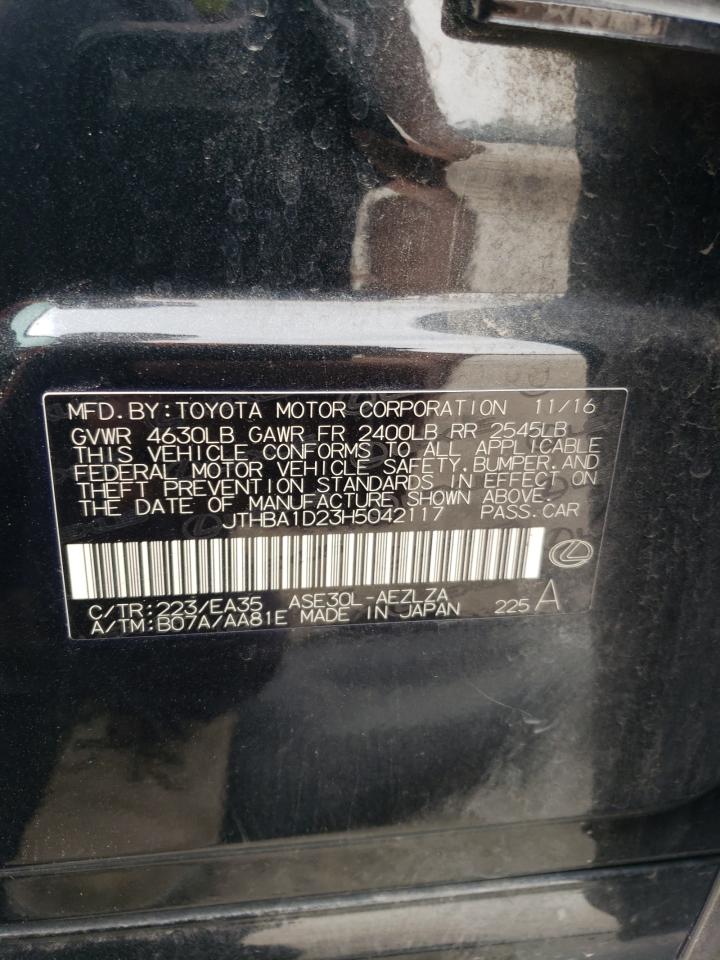 JTHBA1D23H5042117 2017 Lexus Is 200T