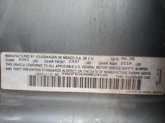 2006 Volkswagen Jetta 2.5 Option Package 1 VIN: 3VWSF81K96M624145 Lot: 50435494