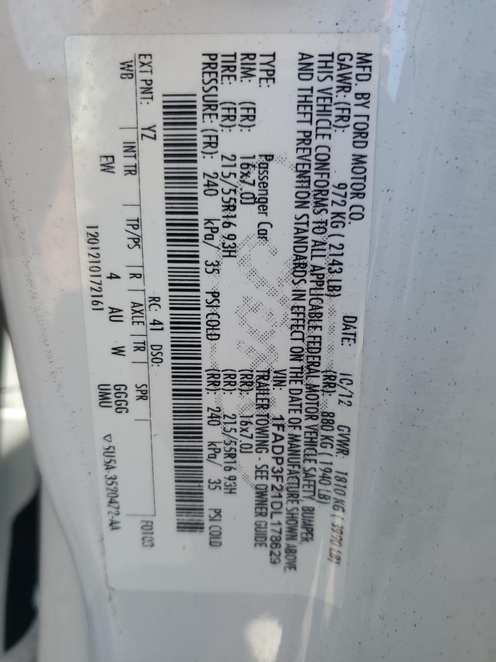 1FADP3F21DL178629 2013 Ford Focus Se