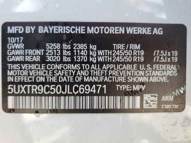 2018 BMW X3 XDRIVE - 5UXTR9C50JLC69471