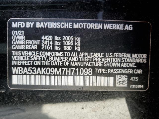 VIN WBA53AK09M7H71098 2021 BMW 2 Series, 228I no.12