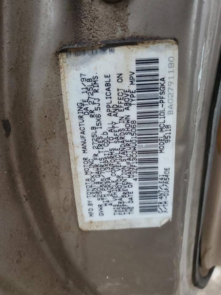 4T3ZF13C0WU015068 1998 Toyota Sienna Le