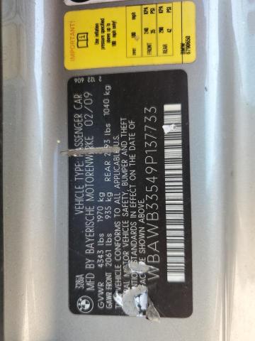 2009 BMW 328 I VIN: WBAWB33549P137733 Lot: 51875644