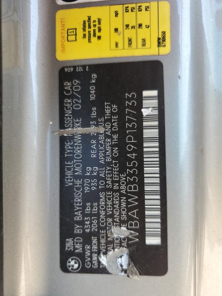 WBAWB33549P137733 2009 BMW 328 I