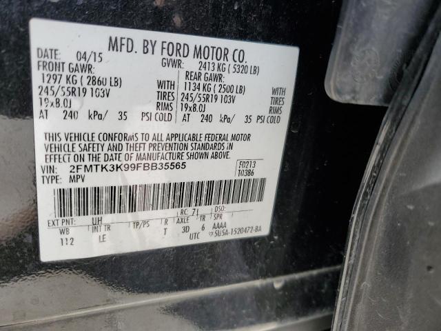 2015 Ford Edge Titanium VIN: 2FMTK3K99FBB35565 Lot: 48552964