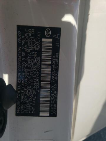 2010 Toyota Prius VIN: JTDKN3DU9A0008625 Lot: 51298634