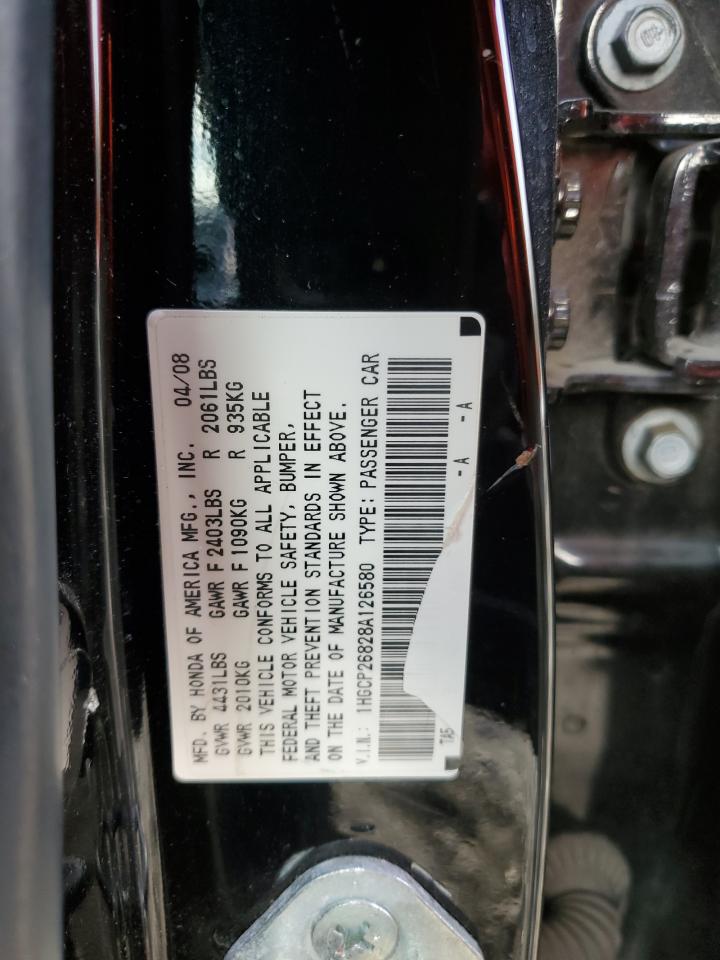 1HGCP26828A126580 2008 Honda Accord Exl