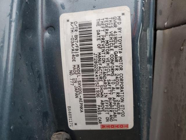 2000 Toyota Camry Ce VIN: JT2BG22K4Y0521936 Lot: 48890924