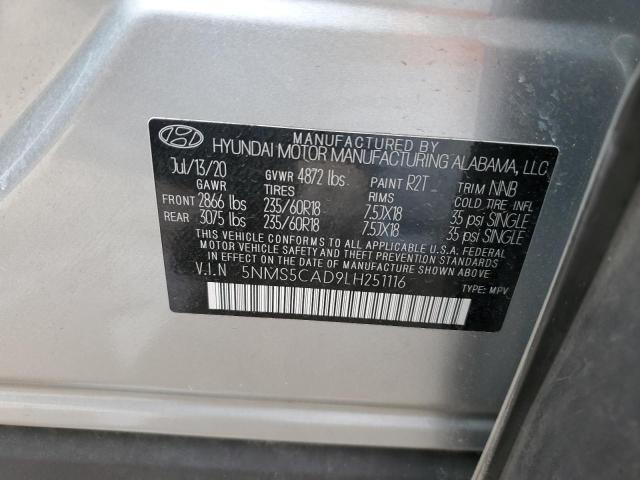 5NMS5CAD9LH251116 Hyundai Santa Fe L 13