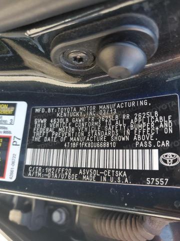 VIN 4T1BF1FK8DU668810 2013 Toyota Camry, L no.12