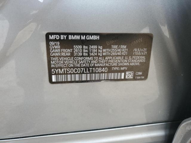 2020 BMW X3 M COMPE - 5YMTS0C07LLT10840
