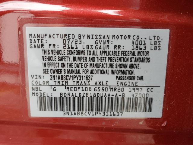 2023 Nissan Sentra Sv VIN: 3N1AB8CV1PY311637 Lot: 51385994