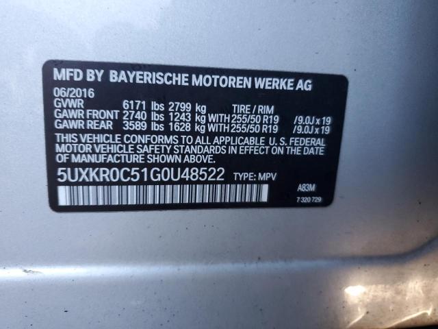 VIN 5UXKR0C51G0U48522 2016 BMW X5, Xdrive35I no.14