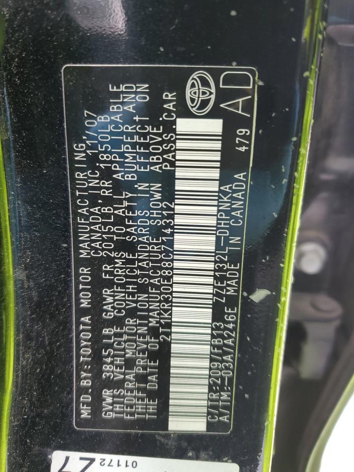 2T1KR30E88C714312 2008 Toyota Corolla Matrix Xr