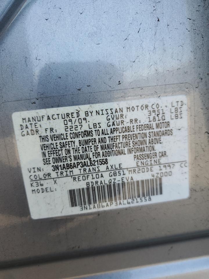 3N1AB6AP3AL621558 2010 Nissan Sentra 2.0