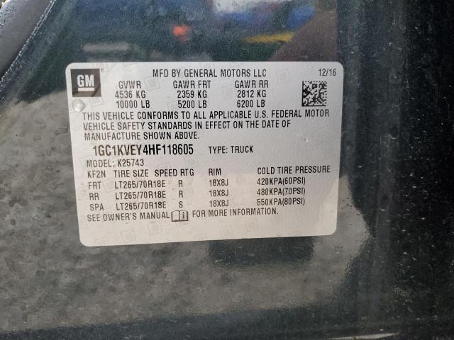 2017 Chevrolet Silverado K2500 Heavy Duty Lt VIN: 1GC1KVEY4HF118605 Lot: 51076274