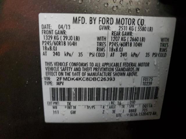 2013 Ford Edge Limited VIN: 2FMDK4KC8DBC26393 Lot: 50268204