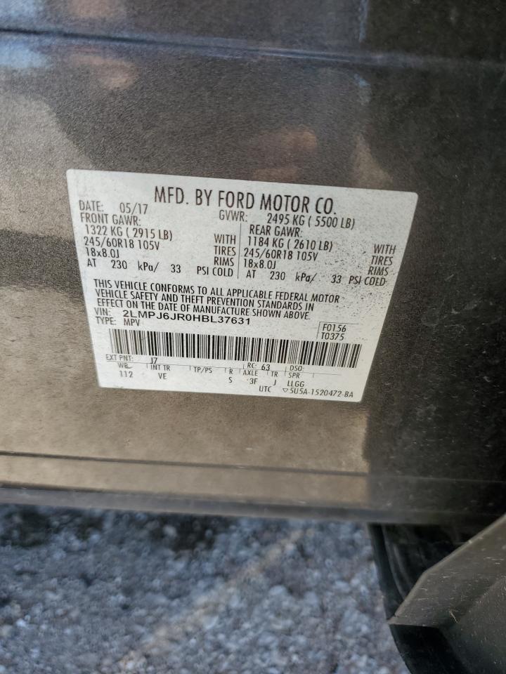 2LMPJ6JR0HBL37631 2017 Lincoln Mkx Premiere