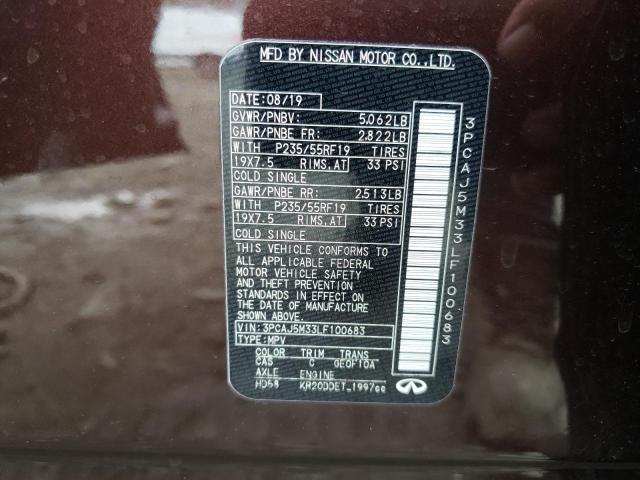 2020 INFINITI QX50 PURE - 3PCAJ5M33LF100683