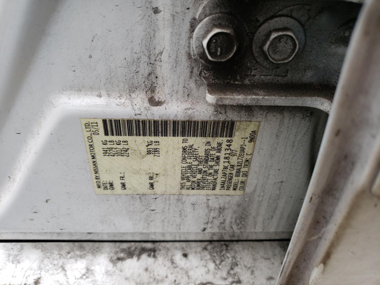 1N4AL2AP7BC181348 2011 Nissan Altima Base