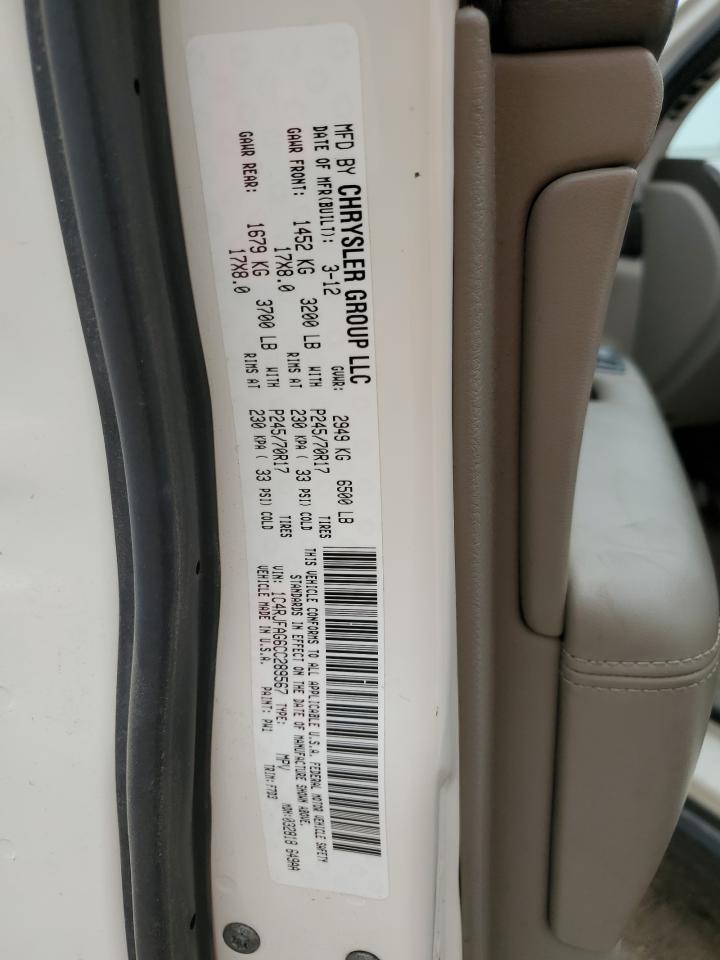 1C4RJFAG6CC289567 2012 Jeep Grand Cherokee Laredo