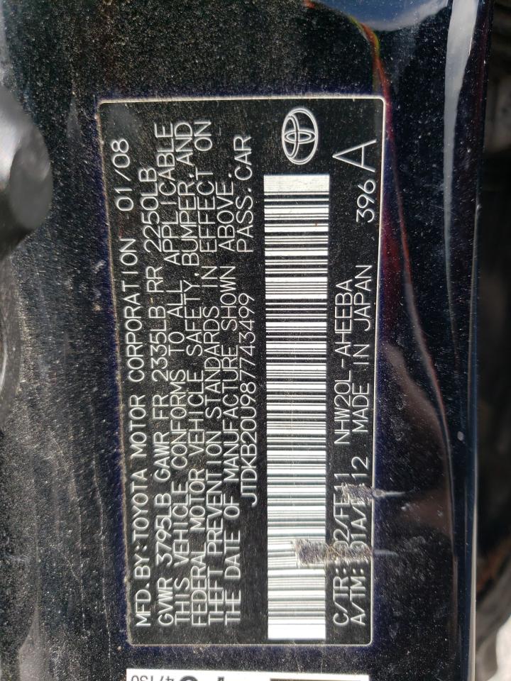 JTDKB20U987743499 2008 Toyota Prius