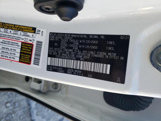 VIN 5TDYZRAH3MS521590 2021 Toyota Highlander, Limited no.12