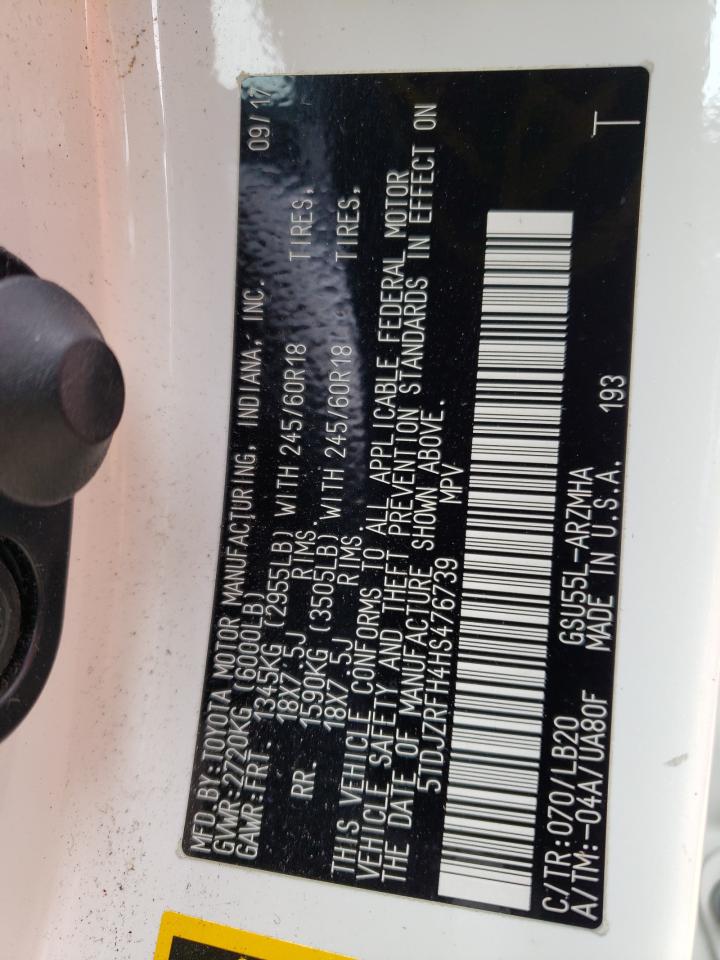 5TDJZRFH4HS476739 2017 Toyota Highlander Se