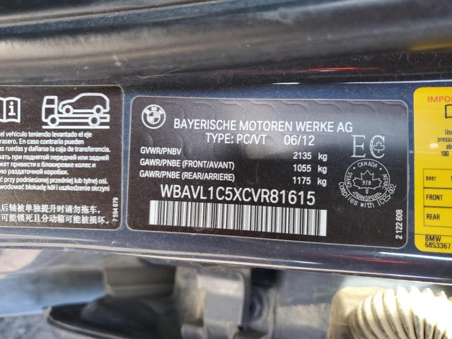 2012 BMW X1 xDrive28I VIN: WBAVL1C5XCVR81615 Lot: 41167844