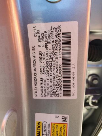 2018 HONDA ACCORD SPO 1HGCV2F34JA036430  49357964