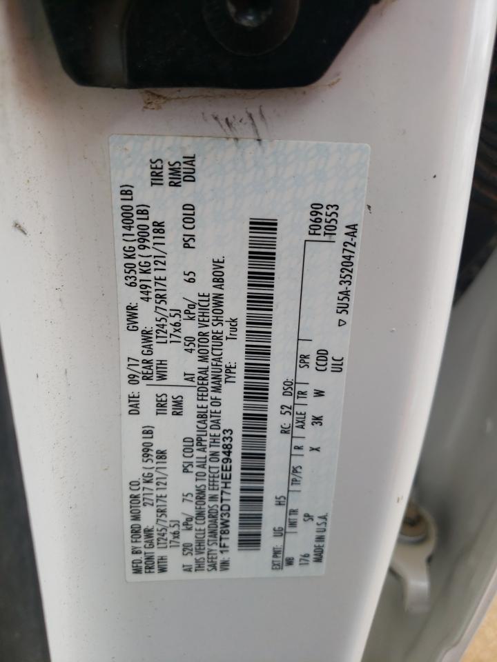 1FT8W3DT7HEE94833 2017 Ford F350 Super Duty