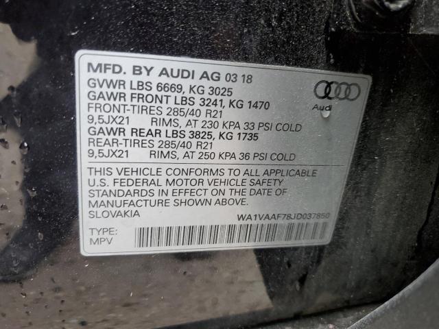 VIN WA1VAAF78JD037850 2018 Audi Q7, Prestige no.13